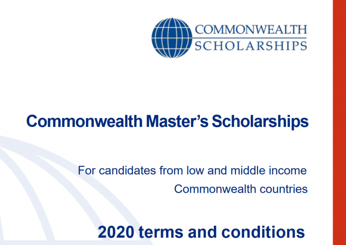 jobsandschools.com commonwealth masters scholarships 2020