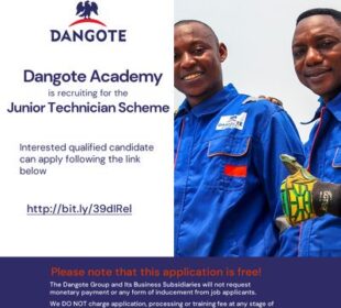 dangote-academy-junior-technician-scheme-2020