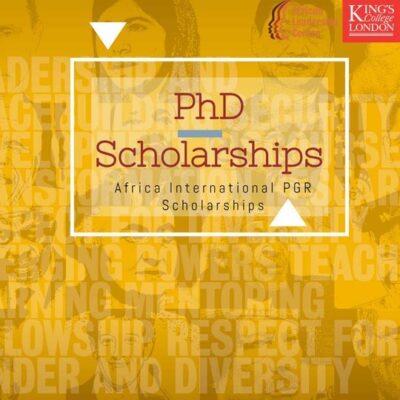 The African Leadership Centre Kings College London Africa International PGR Scholarships 2020